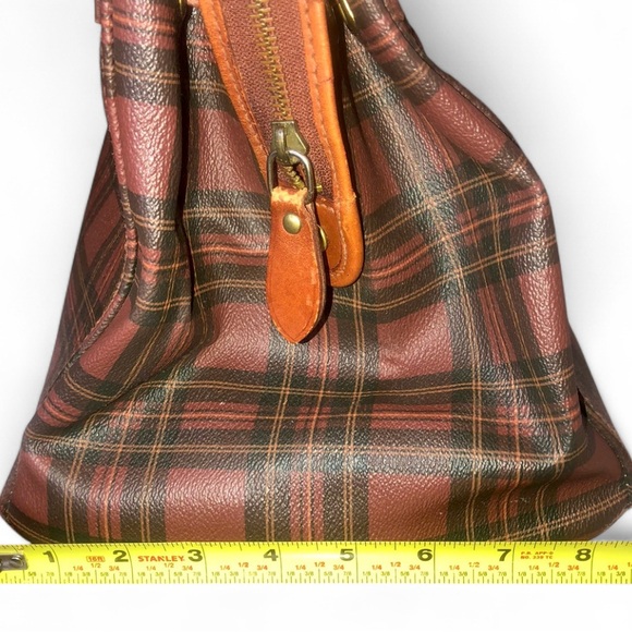 RALPH LAUREN Tartan Plaid Doctor's Boston Weekend Suitcase Briefcase Travel Bag - Picture 14 of 17